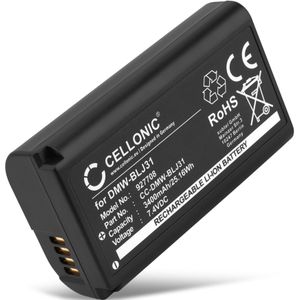 Panasonic Lumix DC-S1H Accu Batterij 3400mAh van subtel