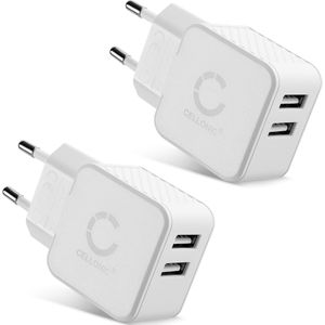 2x Samsung Galaxy A8s Oplader 5V Oplaadkabel Adapter Stopcontactlader