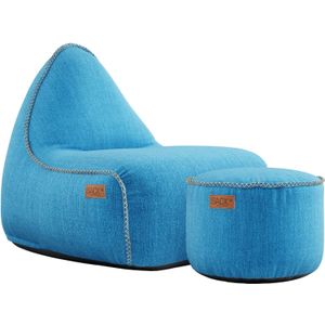 Cobana Lounge Stoel & Poef Outdoor - Turquoise