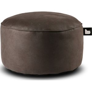 Extreme Lounging - b-poufe Luxury - Poef Rond - Slate - Indoor Leatherlook