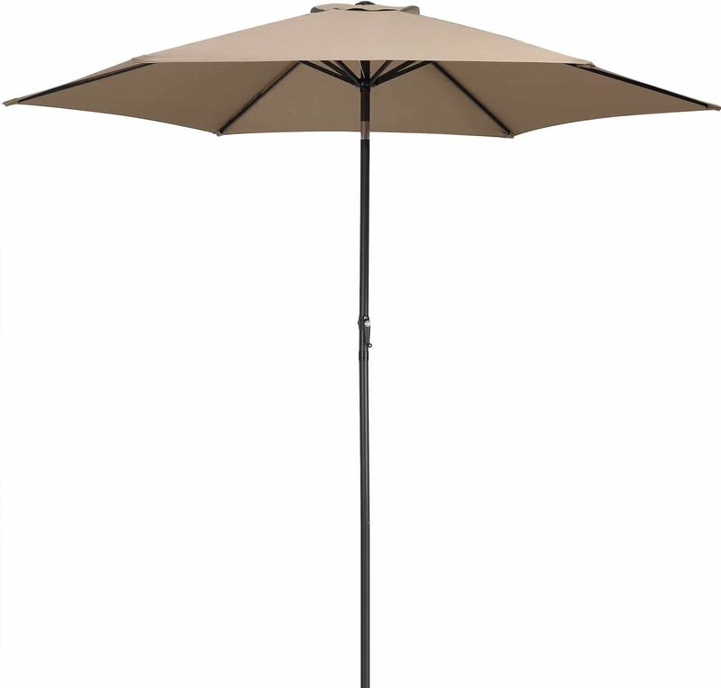 Parasol Taupe Aluminium ø300cm UV-bescherming 80+