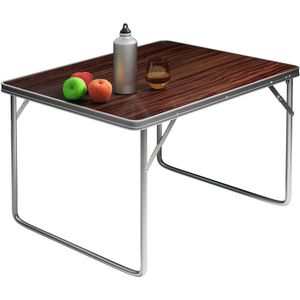 Campingtafel Houtlook Aluminium 80x60x70cm Inklapbaar