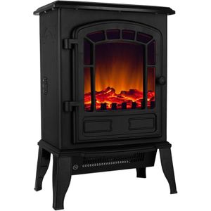 Elektrische haard Torino met open vlameffect 2000 Watt - Zwart