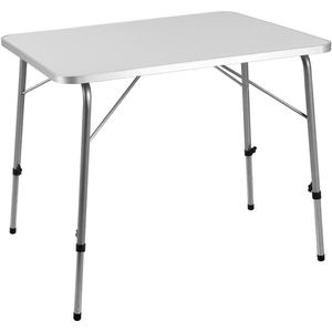 Tuintafel Zilver Aluminium 80x54x50-69cm opvouwbaar