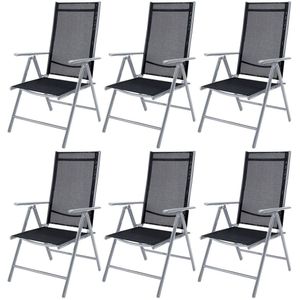 Tuinstoel Bern Set van 6 Zilver Aluminium