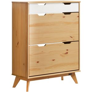Schoenenrek Borneo Naturel Grenenhout 101x33x80cm FSC®-gecertificeerde