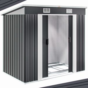 Tuinhuis Antraciet Metaal 196x122x182cm