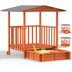 Spielwerk Zandbak - Hout Zonnedak UV 50+ Merle - 143x130x130cm