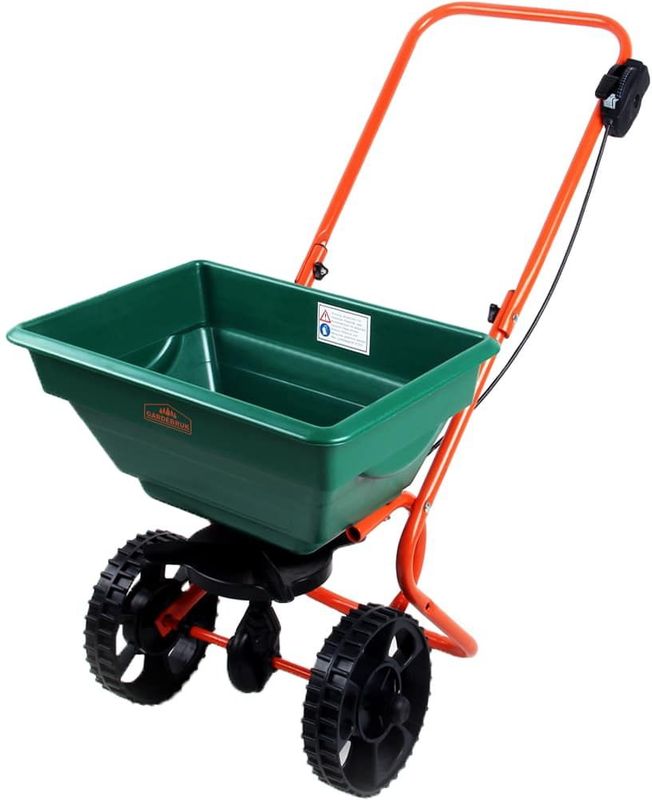 Gardebruk Strooiwagen 25L – Verstelbaar - Oranje Groen Zwart