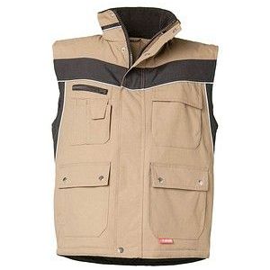 PLANAM® unisex Winterweste PLALINE sand, schwarz Größe M