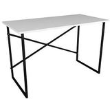 VCM my office Insasi Schreibtisch weiß rechteckig, U-Fuß-Gestell schwarz 90,0 x 50,0 cm