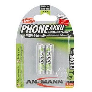 2 ANSMANN Akkus Micro AAA 550 mAh