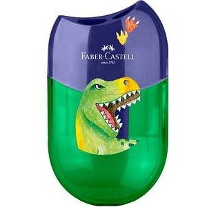 FABER-CASTELL Dosenspitzer doppelt Dino blau