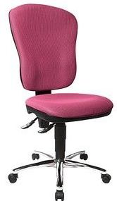 Topstar Bürostuhl Steel Point 80, 8189 BB1 Stoff rosa, Gestell chrom
