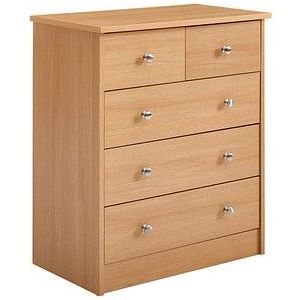WOHNLING Schubladenschrank buche 5 Schubladen 60,0 x 35,0 x 70,0 cm