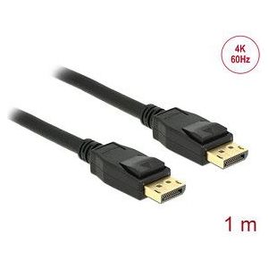 DeLOCK DisplayPort 1.2 Kabel 4K 60 Hz 1,0 m schwarz, 1 St.
