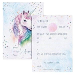 12 Häfft® Verlag Einladungskarten DIN A6 Einhorn