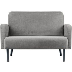 meet powered by PAPERFLOW 2-Sitzer Sofa LISBOA grau schwarz Stoff