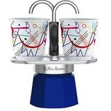 BIALETTI Mini Express Espressokocher blau, 2 Tassen