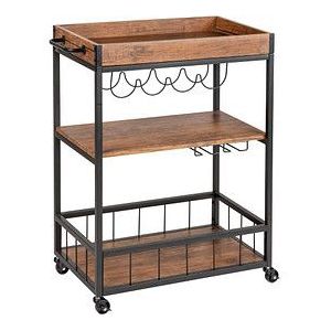 WENKO Etagenwagen Rustico braun 80,0 x 40,0 x 89,5 cm