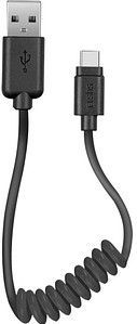 sbs USB 2.0 A/USB C Kabel 0,17 - 0,50 m schwarz, 1 St.