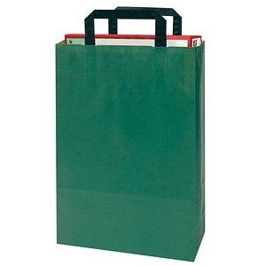 50 VP Papier-Tragetaschen Topcraft grün 22,0 x 36,0 cm