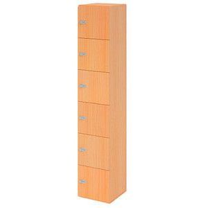 HAMMERBACHER Schließfachschrank buche V264L6/6/6/ZS, 6 Schließfächer 40,0 x 42,0 x 215,6 cm