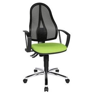 Topstar Bürostuhl Point 60 Netz Plus, G050 Stoff gr�ün, Gestell chrom