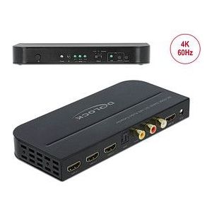 DeLOCK 4K 60 Hz mit Audio Extraktor 66498 HDMI-Switch 3-fach