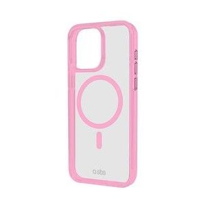 sbs Mag Frame Handy-Cover für Apple iPhone 16 Pro Max transparent, rosa