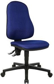 Topstar Bürostuhl Point 60, 8160G26 Stoff blau, Gestell schwarz