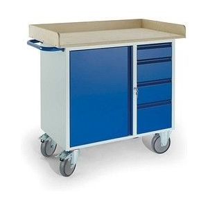 Rollcart Werkstattwagen blau 4 Schubladen