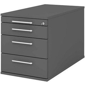 HAMMERBACHER Solid TC30 Rollcontainer grafit 4 Auszüge 42,8 x 80,0 x 51,2 cm