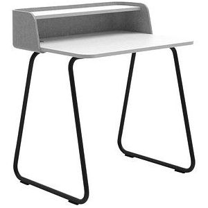 sedus secretair home Schreibtisch weiß, hellgrau rechteckig, Kufen-Gestell schwarz 82,4 x 61,2 cm