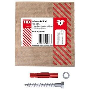 TOX TRI 10/61 010601161 Dübel-Schrauben Set Ø 10 mm x 61 mm, 2 St.