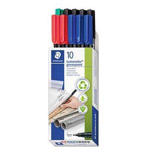 STAEDTLER Lumocolor Folienstifte farbsortiert permanent 10 St.