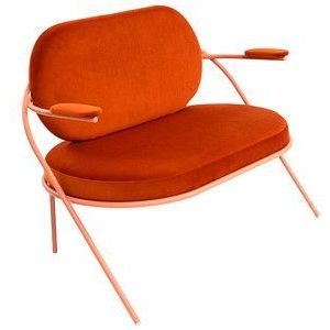 meet powered by PAPERFLOW 2-Sitzer Sofa SATURNE rost rosa Stoff