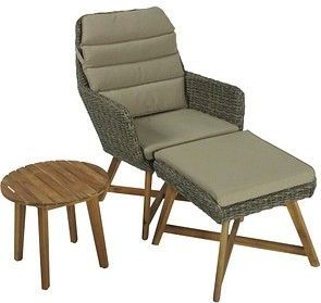 Garden Pleasure Loungesessel CALVIA braun Kunststoff, Metall, 6-teilig