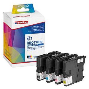 edding EDD-437  schwarz, cyan, magenta, gelb Druckerpatronen kompatibel zu brother LC-985BK/C/M/Y, 4er-Set