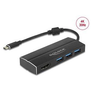 DeLOCK USB-Hub 3-fach schwarz