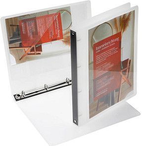 EICHNER Präsentationsringbuch 4-Ringe grau-transparent 2,5 cm DIN A4