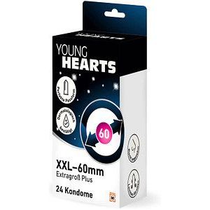YOUNG HEARTS Kondome XXL - Extragroß Plus, 24 St.