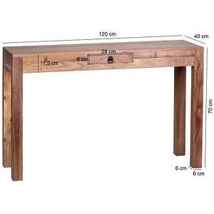 WOHNLING Schreibtisch coffee rechteckig, 4-Fuß-Gestell braun 120,0 x 40,0 cm