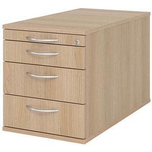 HAMMERBACHER TC30 Rollcontainer eiche 4 Auszüge 42,8 x 80,0 x 51,2 cm
