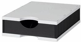 styro Schubladenbox uno  schwarz 268-0101.9895S, DIN A4 mit 1 Schublade