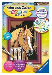 Ravensburger Malen-nach-Zahlen Pferd im Stall mehrfarbig