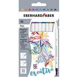 EBERHARD FABER Duo Fineliner farbsortiert 0,4 mm, 10 St.