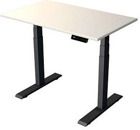 Kerkmann Move 2 elektrisch höhenverstellbarer Schreibtisch weiß rechteckig, T-Fuß-Gestell grau 100,0 x 60,0 cm