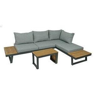 Garden Pleasure Loungegruppe FELICE grau, anthrazit Holz, Metall, 11-teilig