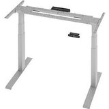 Flexbase 650 elektrisch höhenverstellbares Schreibtischgestell silber ohne Tischplatte, T-Fuß-Gestell silber 112,8 - 172,8 x 73,0 cm